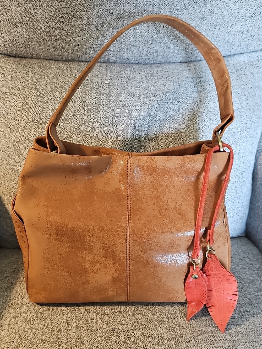 Hobo Seneca Shoulder Bag With Leaf Charm